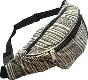 Topkids Accessories Fanny Pack Fanny Packs Festival Bum Bags Bum Bag BumBag Bumbags for Ladies, Women, Men, Unisex with Adjustable Belt for Outdoors Hiking Running Festival Gym, Black Striped, One Size, Bum Bag