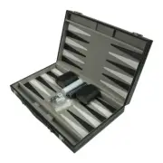 Backgammons Set Board Game with Leather Case Portable Strategy Backgammons Game