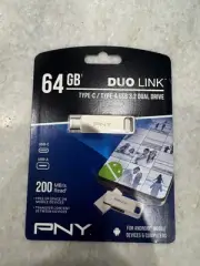 PNY 64GB DUO LINK USB 3.2 Type-C Dual Flash Drive