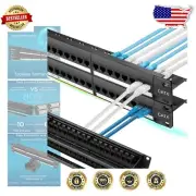 48-Port Cat6 Patch Panel with 10G Support - Toolless Installation, Gold-Plated