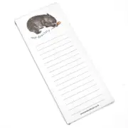 Australian Souvenir Wombat Jane Burrell Note Pad Fridge Magnet Jotta Directory