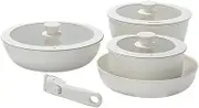 Nonstick Cookware | Ceramic Cookware Set | Safe Portable Ceramic Oven Cooktop Utensils Induction Kitchenware for Home Apartment Cooking Picnic