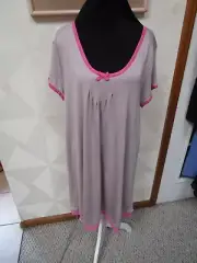 SIMPLY VERA-MAUVE-PINK CHIFFON-SCOOP NECK-CAP SLEEVE-NIGHTGOWN-SIZE-XL-NWT