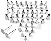 55-Piece Cake Decorating Set Stainless Steel Piping Nozzles Tools Baking Kit for Buttercream, Cookies and Cream Designs Pastry Nozzles