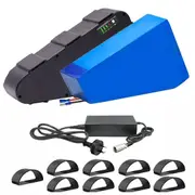 TDR 48V 20AH Lithium eBike Battery Hard Case Triangle Pack for 500W 750W 1500W 1800W Motor Kits BMS USB XT60 Charger Waterproof PVC 18650 Cells 50A Discharge