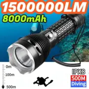 High Power Diving Flashlight Rating Diving Light Powered With Hand Rope