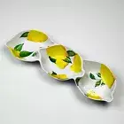 Lemons Lemon Tree Melamine Shaped 3 Section Rectangular Serving Platter Dish