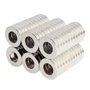 10/20/50pcs 15 x 3mm Hole 10mm N50 Neodymium Rare Earth Disc Round Ring Magnets