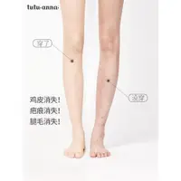 在飛比找ETMall東森購物網優惠-tutuanna絲襪女夏季超薄款防勾絲肉色美膚襪光腿神器黑白