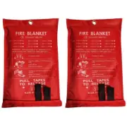 2PCS Emergency Fire Blanket, Fire Blanket, Fire Suppression Blanket for1195
