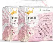 2pcs Pack (6L x 2) Tofu Cat Litter, Clumping Kitty Litter, Flushable,Pea Fiber,Dust Free, Odor Control, Low Tracking, Lightweight