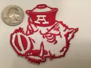 (4) Arkansas Razorbacks vintage IRON ON PATCH Patches 3" x 2.5” Hogs SALE