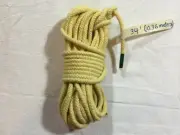 10.3M (34') 4.75 MM Macrame Rope Natural Cotton Braided Cord Artisans String