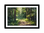 Forest Path Wall Art Framed Art