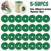 5-50pc 100mm Wool Polishing Wheel Buffing Disc Pads Angle Grinder Buffing Wheels