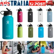 32oz/946ml Hydro Flask Water Bottle Stainless Steel Wide Mouth With Straw Lid AU