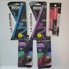 L.A. Colors Lot Neon Gel Eyeliner Liquid Shadow Full Mascara blue purple silver