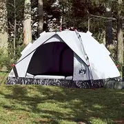 Camping Tent Dome 3-Person White Backpacking Waterproof Shelter Quick Portable Tent for Beach & Outdoor, Storage in Bag
