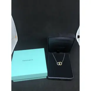 [4月超優惠 稀有商品優惠0利率] Tiffany 1837系列 雙環 雙色 18K金 鑽石 項鍊 鎖骨鍊
