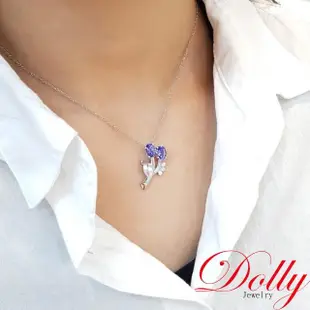 【DOLLY】14K金 天然丹泉石鑽石項鍊