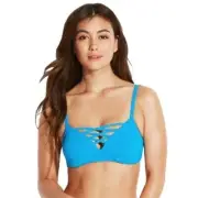 NWT Seafolly X Revolve Active DD Bikini Top Bralette in Electric Blue
