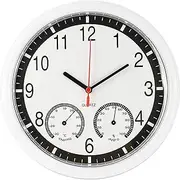 Garden Clock Weatherproof Outdoor 10 Inch Large Outdoor Wall Clock with Hygrometer Thermometer Outdoor Clock Garden Quiet Battery Operated Quartz Wall Clock Weather Resistant