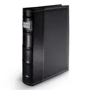 Bellagio-Italia CD/DVD Storage Binder - Black - Leather - 2 Pack
