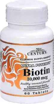 21St Century Biotin, 10000 Mcg, Tablets, 120 Ea