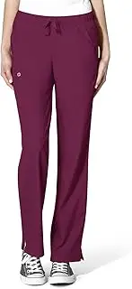 [WonderWink] Women's Drawstring Scrub Pant, Wine, XS PET