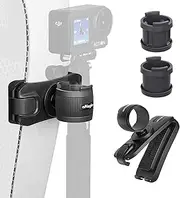 TEHAOUU Selfie Stick Hanger for Insta360/ DJI/GoPro Selfie Stick Storage Hands-Free Backpack Clip for Action Camera 360° Adjustable Outdoor Carrying Accessory