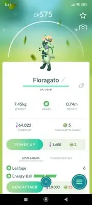Pokémon go - Shiny Floragato Hat - P T C