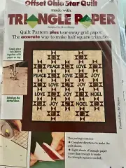 Offset Ohio Star Quilt pattern- Using tear away grid paper- Fabric not included