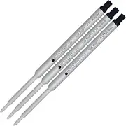 Lanier Combo Pack - 3 Pack - Monteverde® Soft Roll™ Ballpoint W13 Paste Ink Refill Compatible with Most Waterman® Style Ballpoint Pens - Black (Medium Tip 0.7mm)