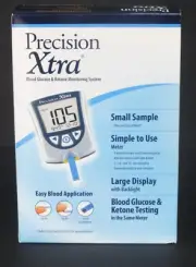 Precision Xtra Blood Glucose & Ketone Monitoring System Simple to Use Meter 1ct