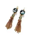 Mariana Earrings Drop Grey & Bronze Faceted Swarovski Crystals Odyssey Coll.