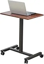 Mobile Stand Up Desk, Adjustable Laptop Desk with Wheels Rolling Table Home Office Workstation, Laptop Cart for Standing or Sitting