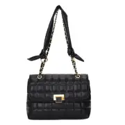 New Checkered pattern Chain PU Leather Crossbody Bags for Women Designer Handbags Trend Luxury Lock Handbag