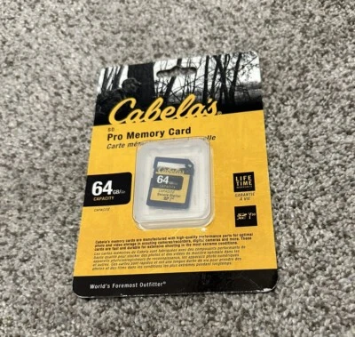 CABELA'S PRO MEMORY CARD 64GB MICRO SD NEW (FREE FAST SHIPPING)