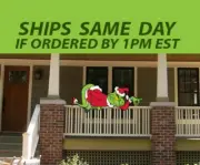SNEAKY GRINCH CHRISTMAS Yard Art Decoration (come with 3 ground stakes) 19"x46"