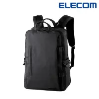 在飛比找momo購物網優惠-【ELECOM】帆布多功能大容量後背包II - L-黑(DG