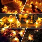 Solar String Lights 100 LED Outdoor Decorations Bee Bulb Warm White Waterproof