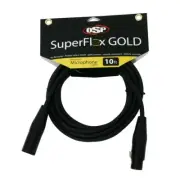 SuperFlex Gold SFM-10 Premium Microphone Cable 10 Foot