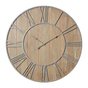 [James Lane] Daxton Wall Clock Natural Grey - 90cm x 5cm