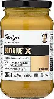 Gevity Rx Bone Broth Body Glue Concentrate X Immuno Tonic, Rich In Amino Acids, Enhances Gut Health And Immunity, Add To Soups, Snacks, And More, High Absorption Rates, Grass Fed Australian Beef, 390g