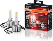 OSRAM NIGHT BREAKER H1 LED; Up to 40% Less Glare; First Road Approved H1 LED Retrofit Lamp, White