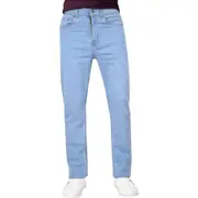 Mens Denim Jeans Straight Fit Boot Cut Jeans Light Blue 34W 32L