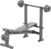 ifundom Dollhouse Mini Weight Bench Dumbbells DIY Dollhouse Fitness Equipment Miniature Training Equipment Dollhouse Fitness Training Accessories for Small Dolls