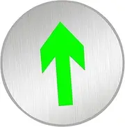 TOKIDNY Fire Emergency Evacuation Sign Running Light Self-glowing Stainless Steel No Electricity Required Directional Arrows