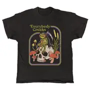 Steven Rhodes - Everybody Croaks - Black Vintage T-shirt