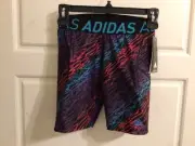 Adidas Girls’ Destiny Printed Softball Sliding Shorts Multi Grafitti Print Sz M